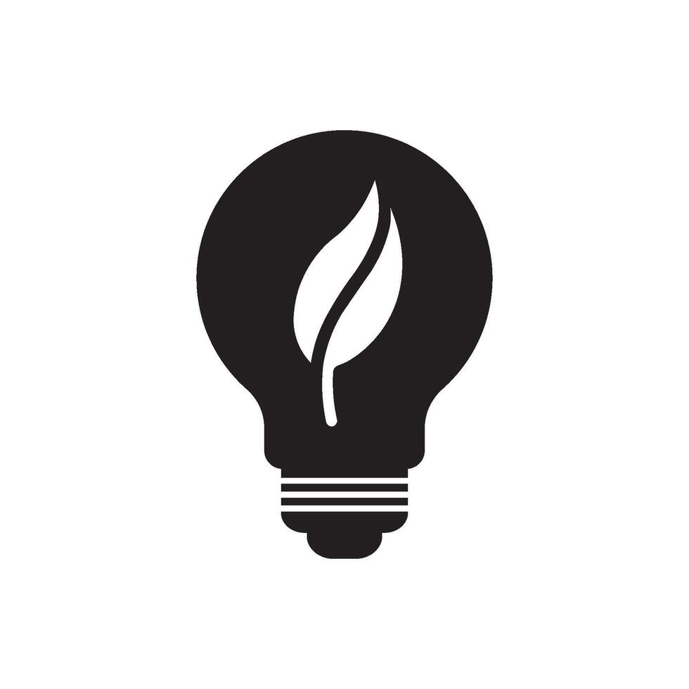 black bulb icon element design. vector