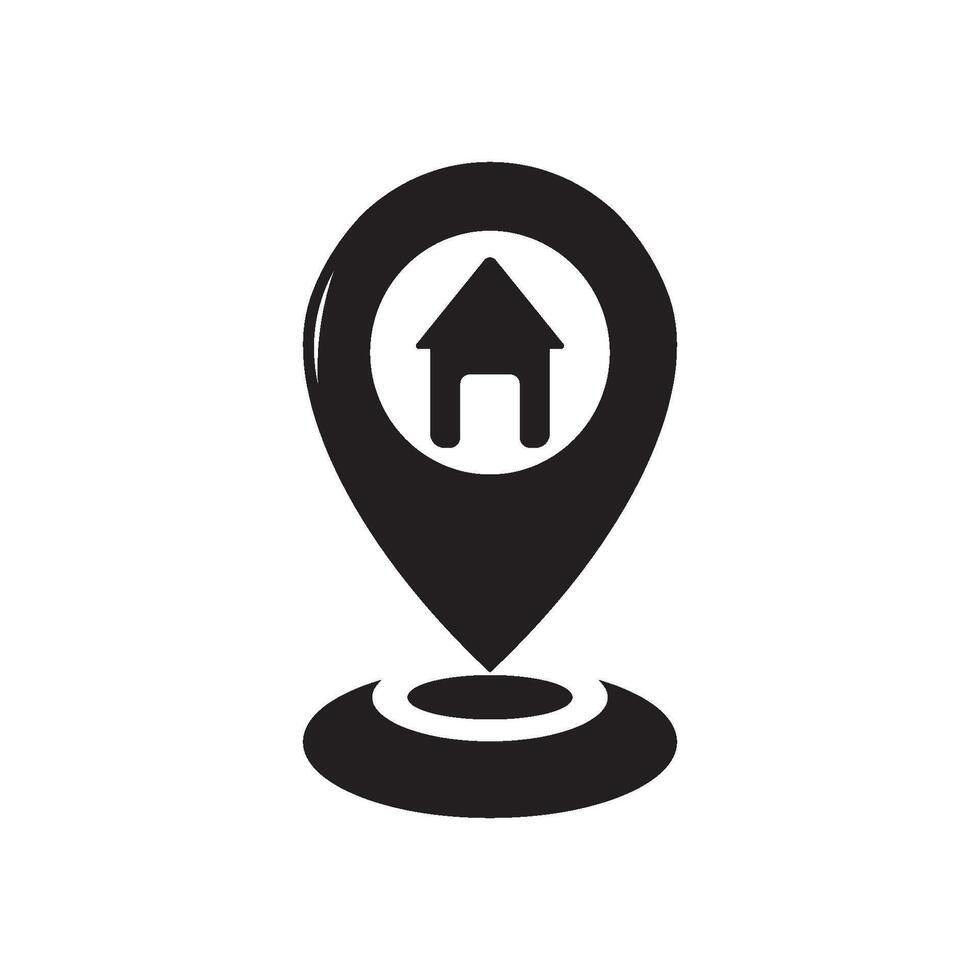 home location point icon element vector