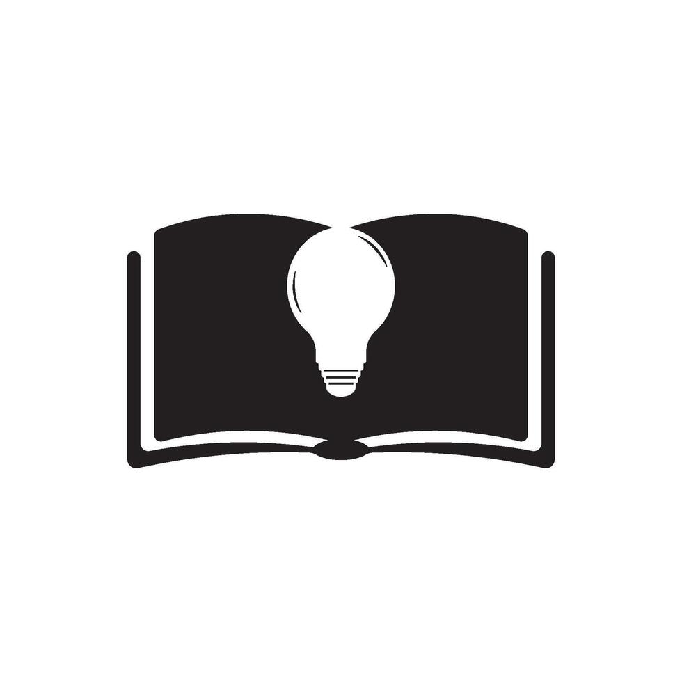 black book and bulb icon element design vector