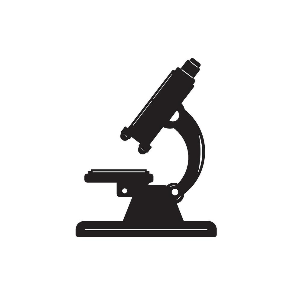 black microscope icon element design. vector