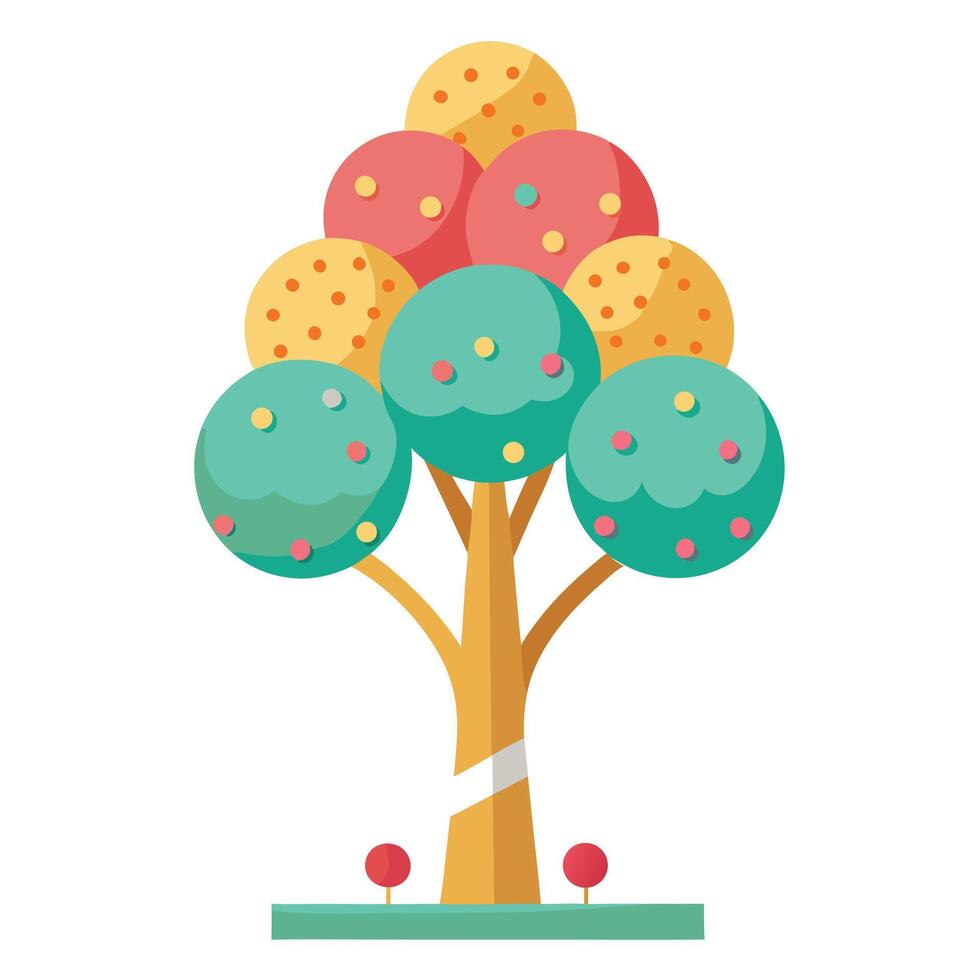 Sweet tree design with ice cream cones as branches adding a touch of fun and deliciousness to visuals vector