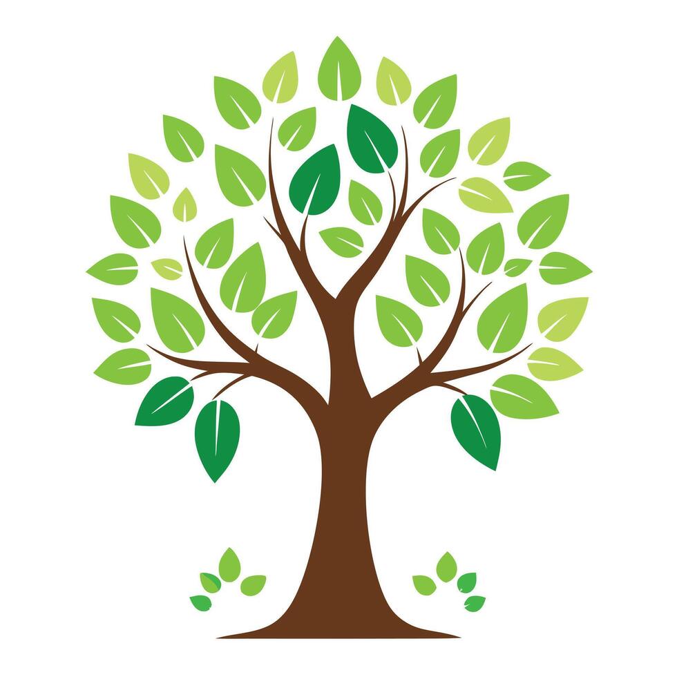 Exploration tree artwork with leaves in the form of footprints symbolizing travel and discovery vector