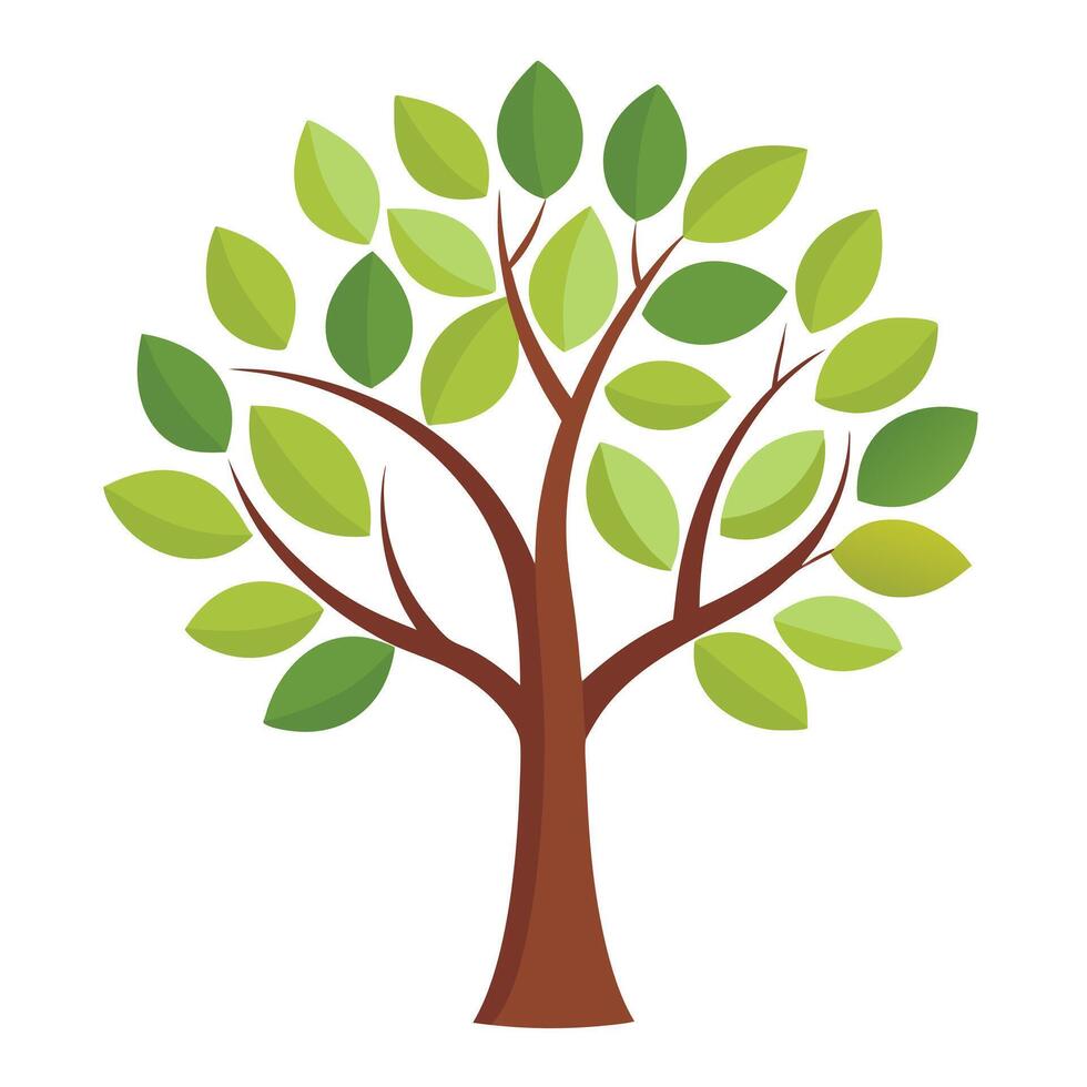 Understated tree design with minimal branching creating a sleek and contemporary look vector