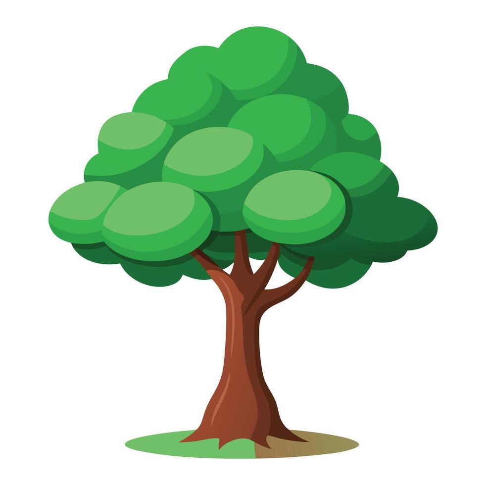 Artistic Tree Paper Cut-Out Design vector