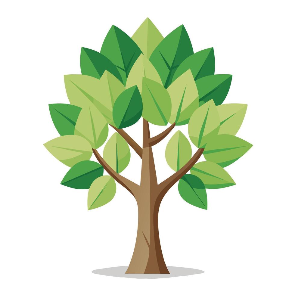 Designed Leaf Tree Paper Cut-Out vector