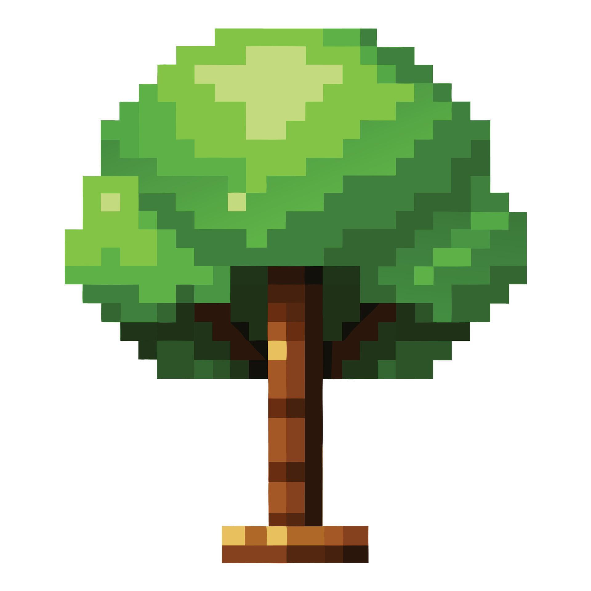 Abstract Pixel Tree Solid Canopy 60316566 Vector Art at Vecteezy