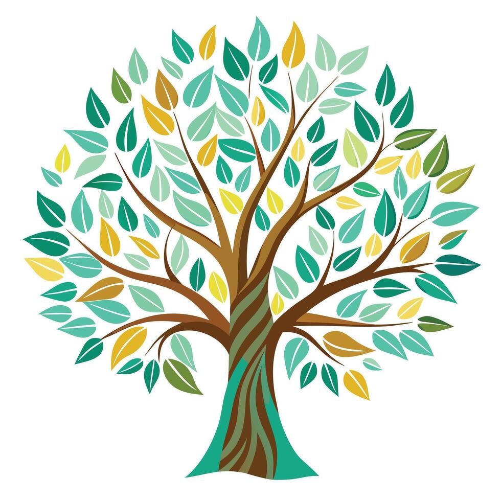 Fun Tree Doodle and Scribble Canopy vector