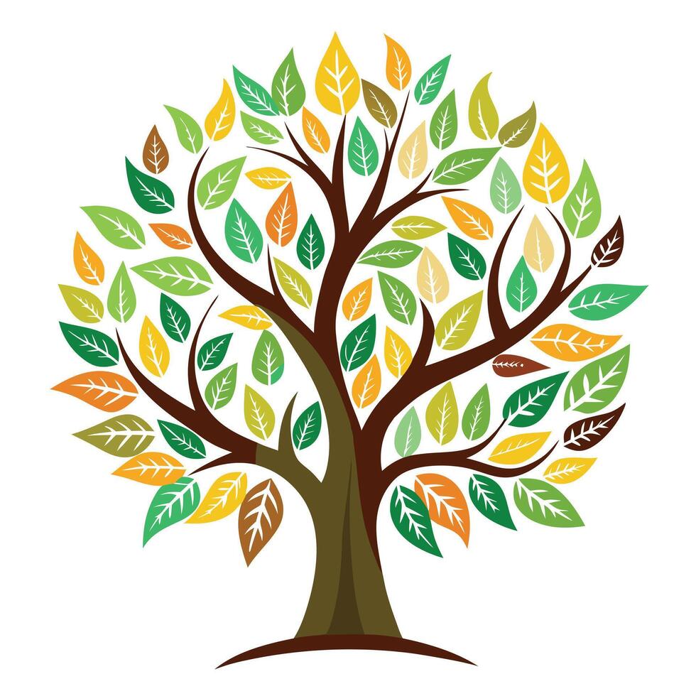 Creative Tree Doodle and Scribble Design vector