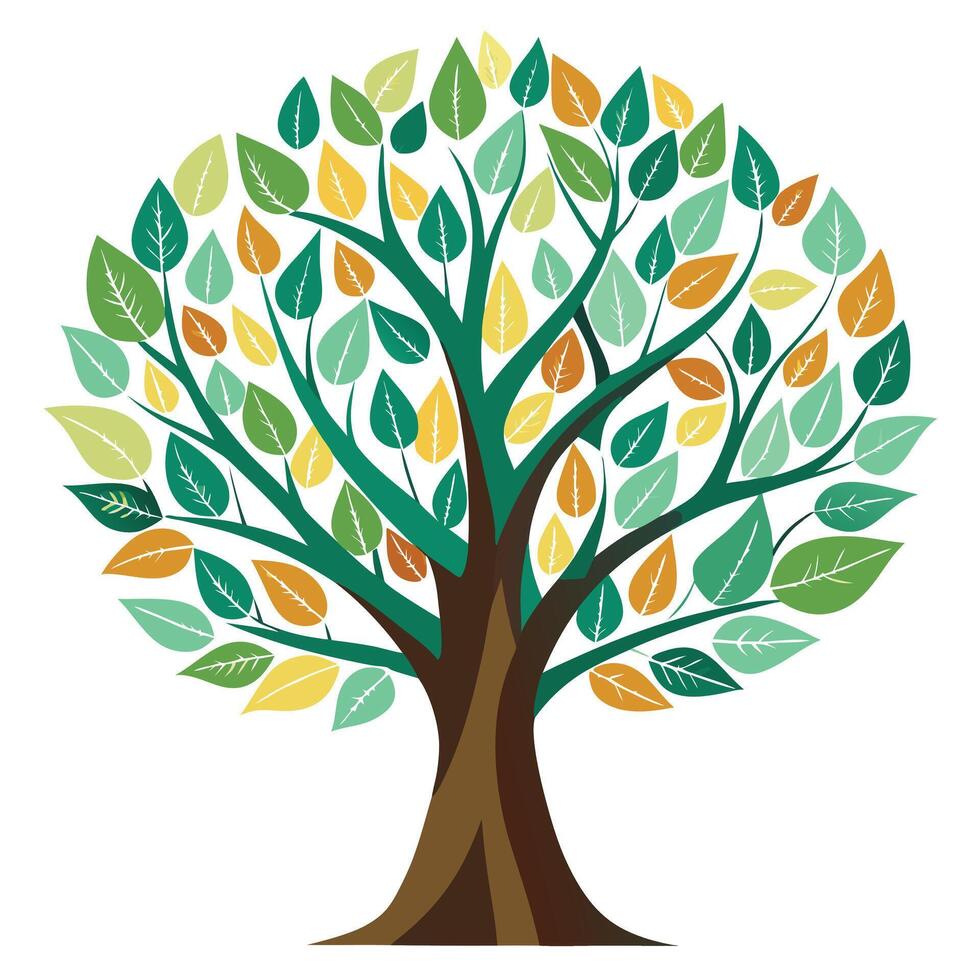 Doodle and Scribble Tree Playful Canopy vector