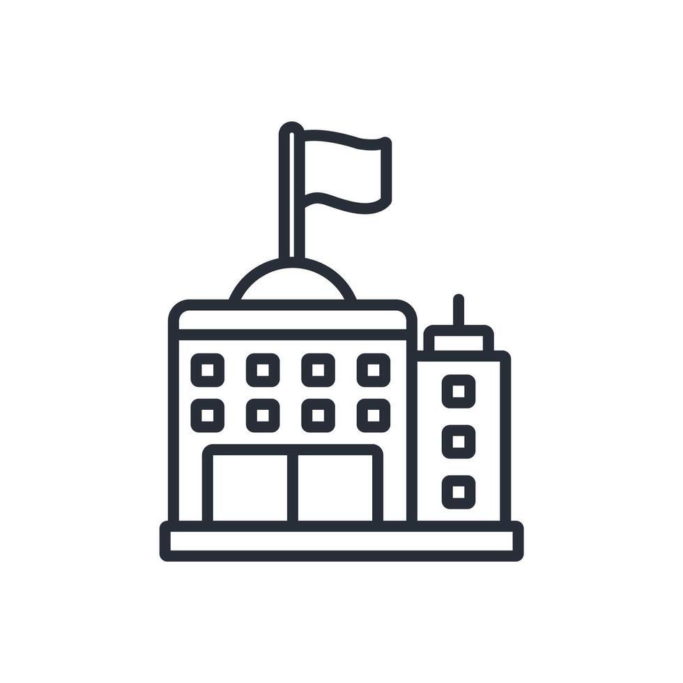 embassy line icon style vector