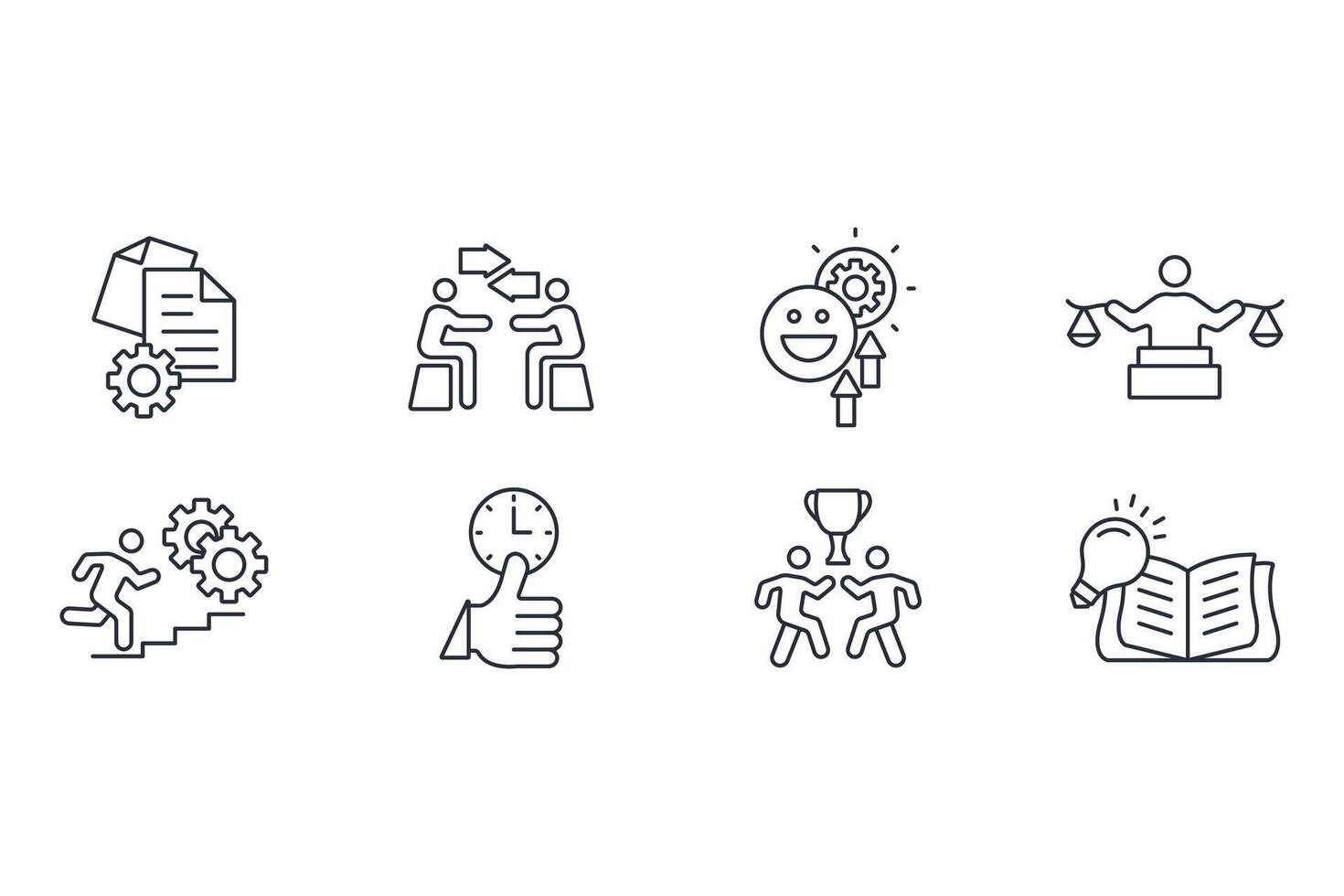 Soft skills icon line icon style vector