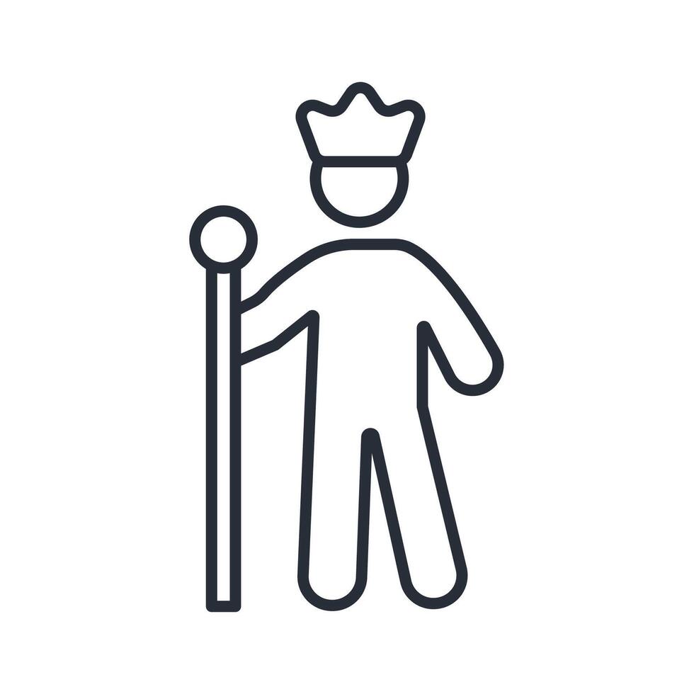 monarchy line icon style vector