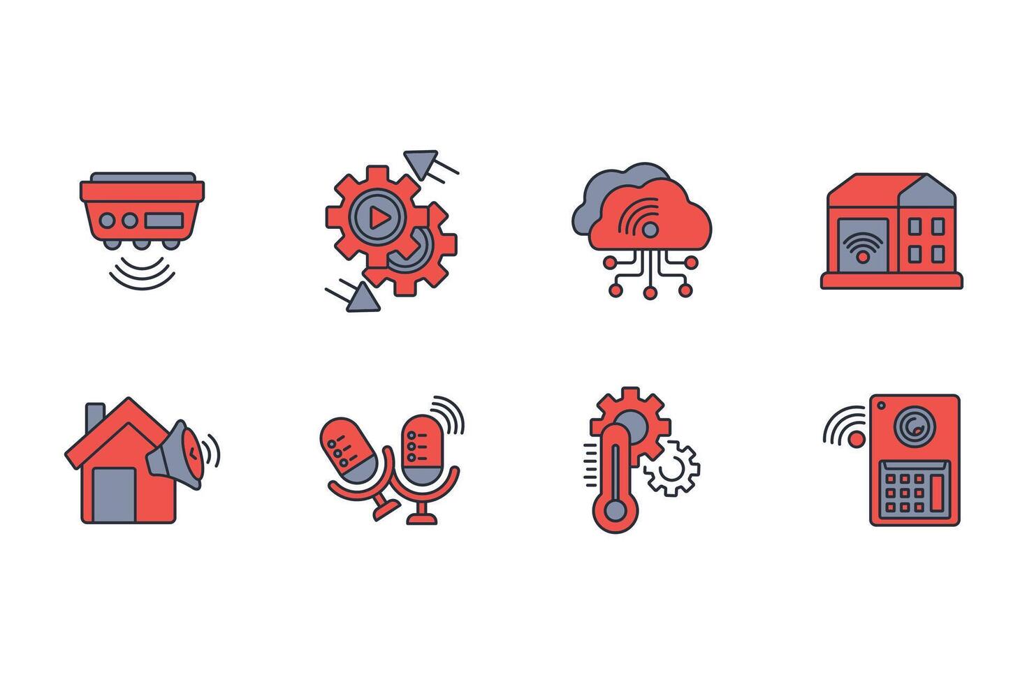 Home automation icon colours style vector