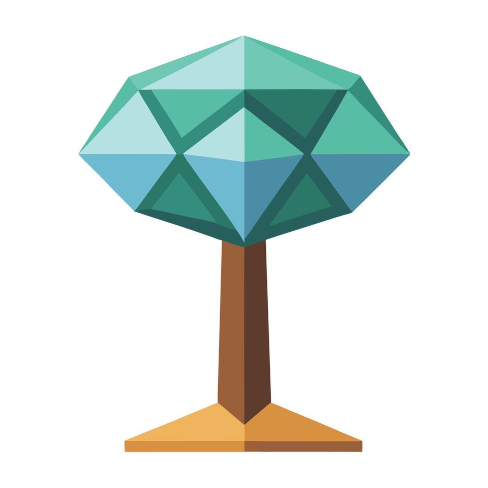 Designed Tree Simple Hexagon Canopy vector
