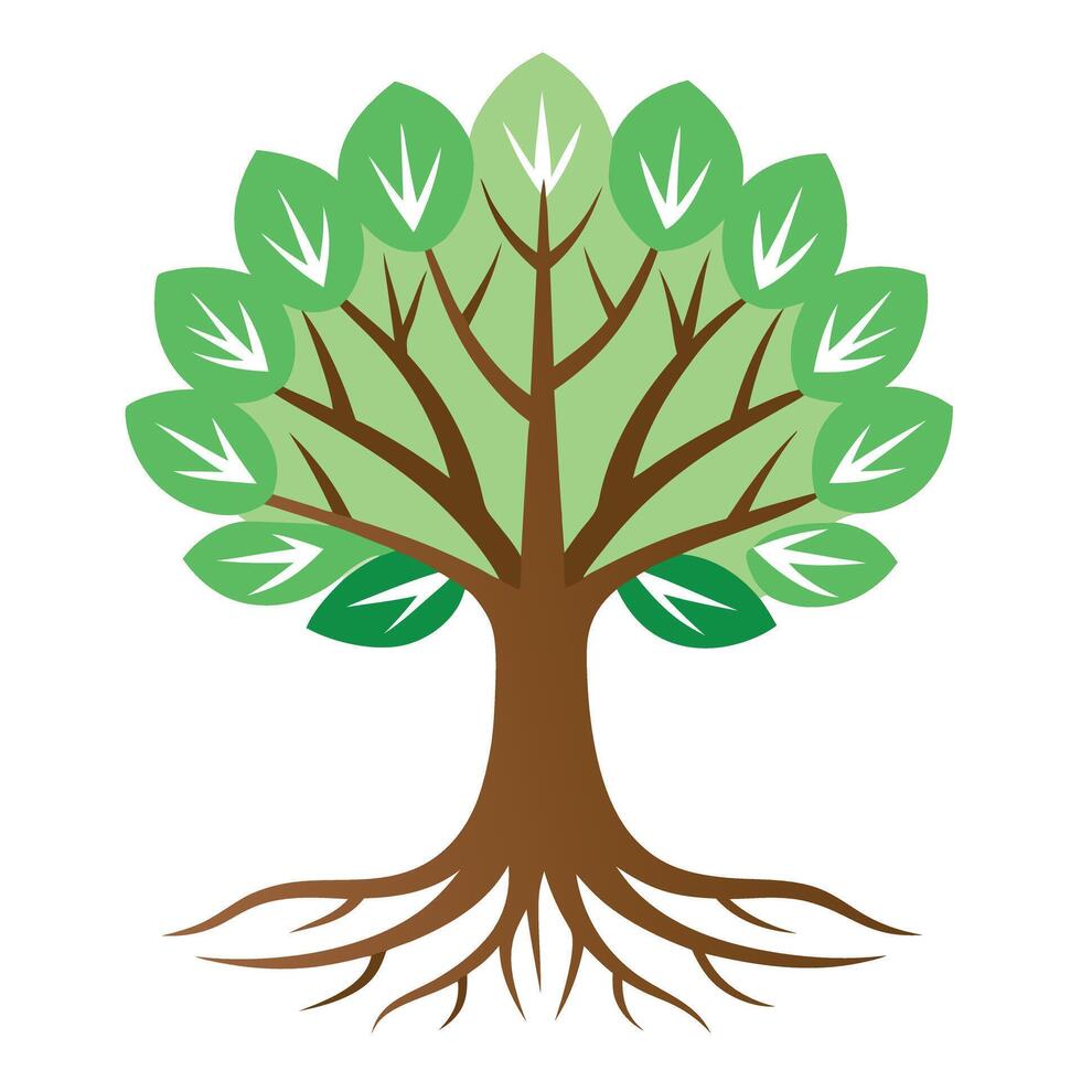 Ground Tree Simple Root Design vector