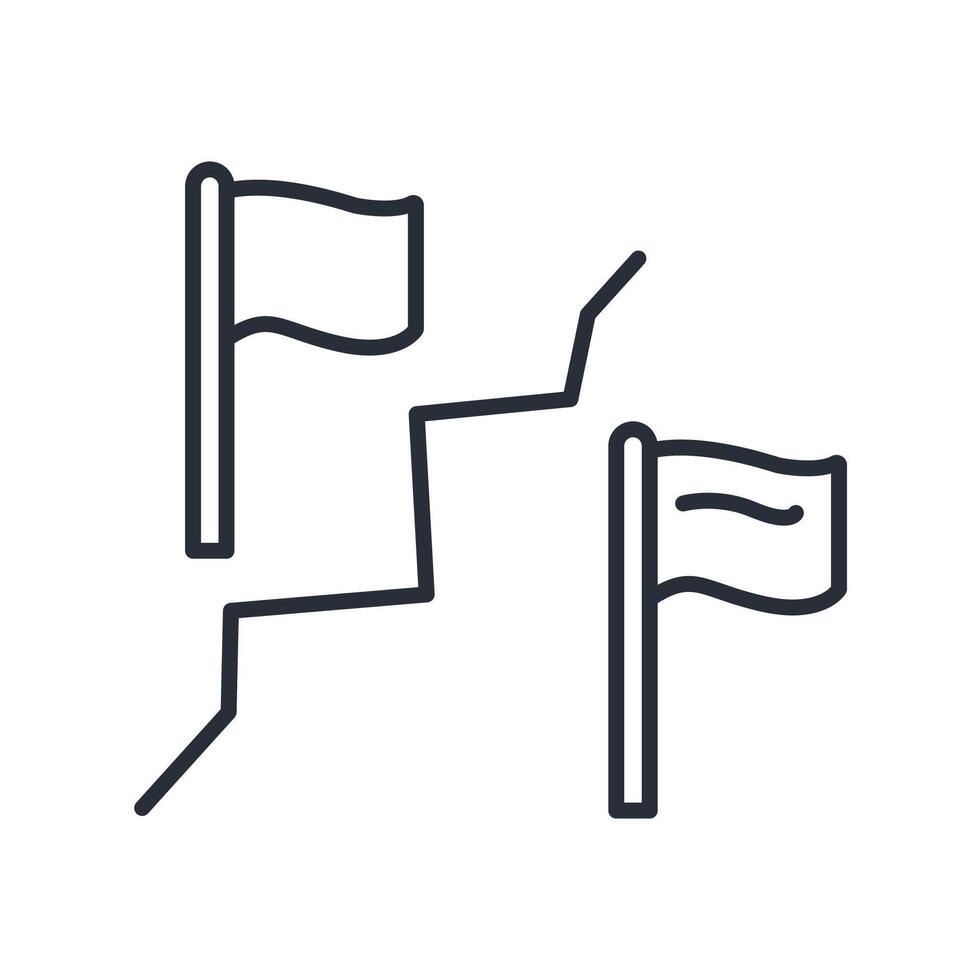 border line icon style vector