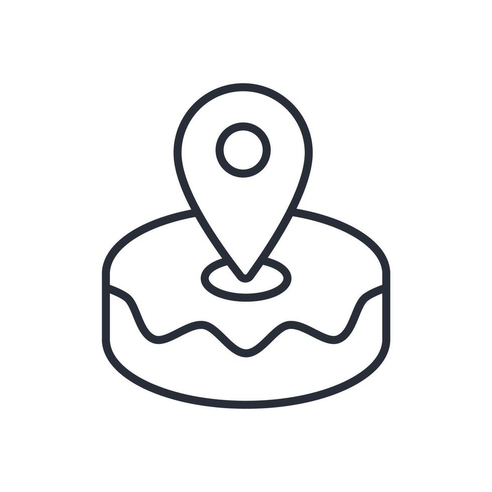 landmark line icon style vector
