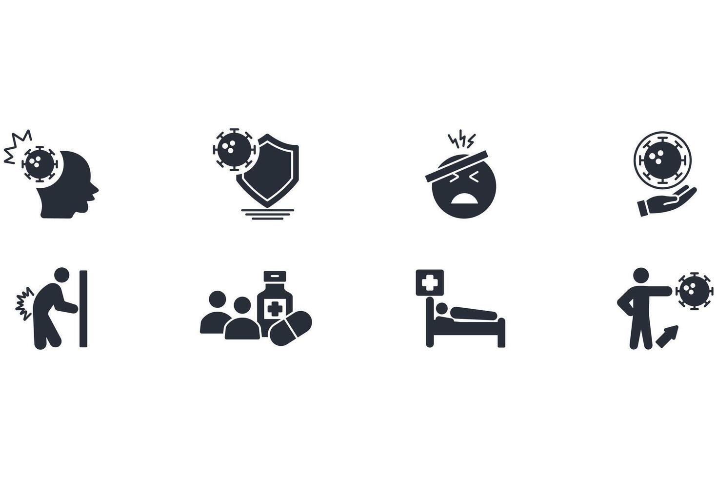 sickness line icon style vector