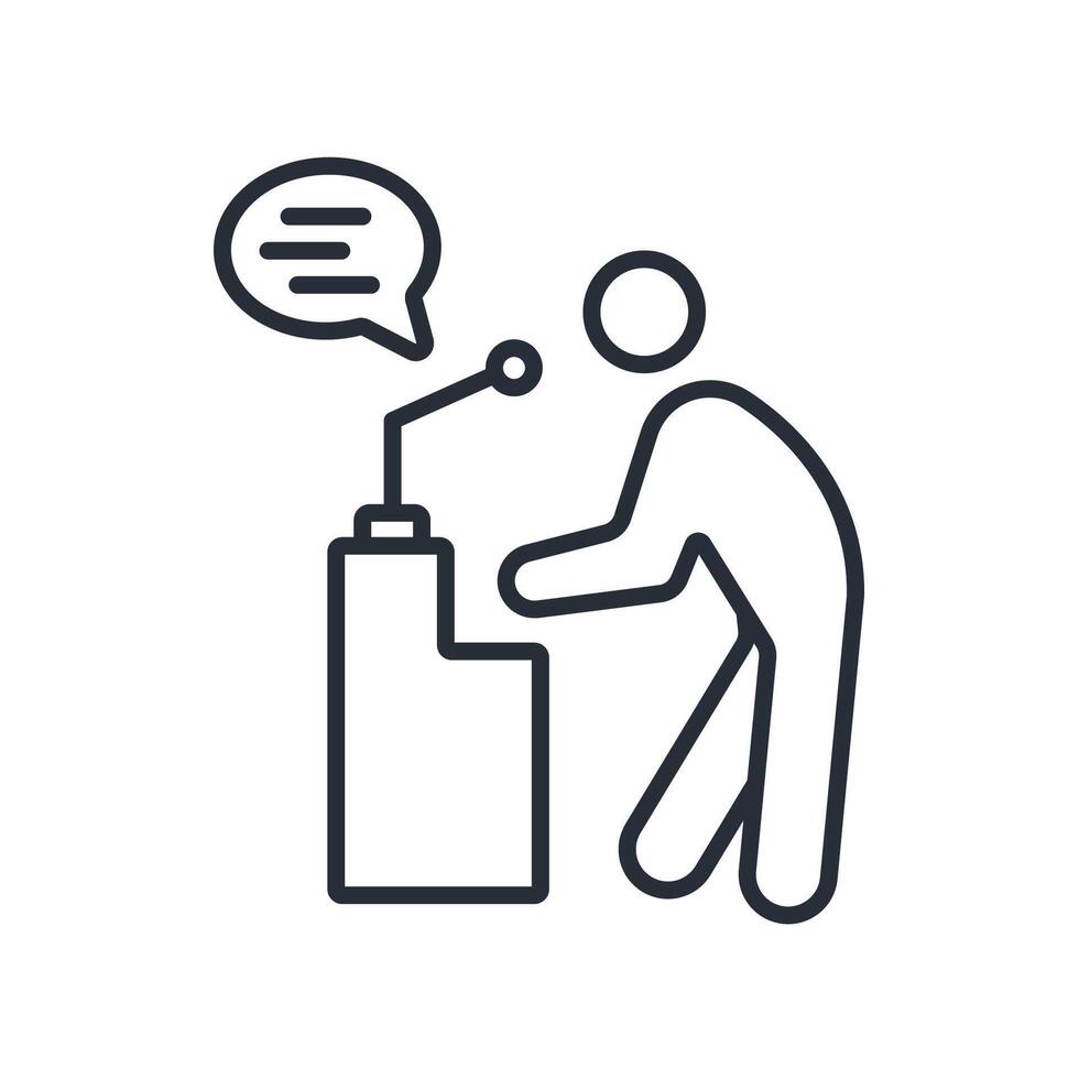president line icon style vector