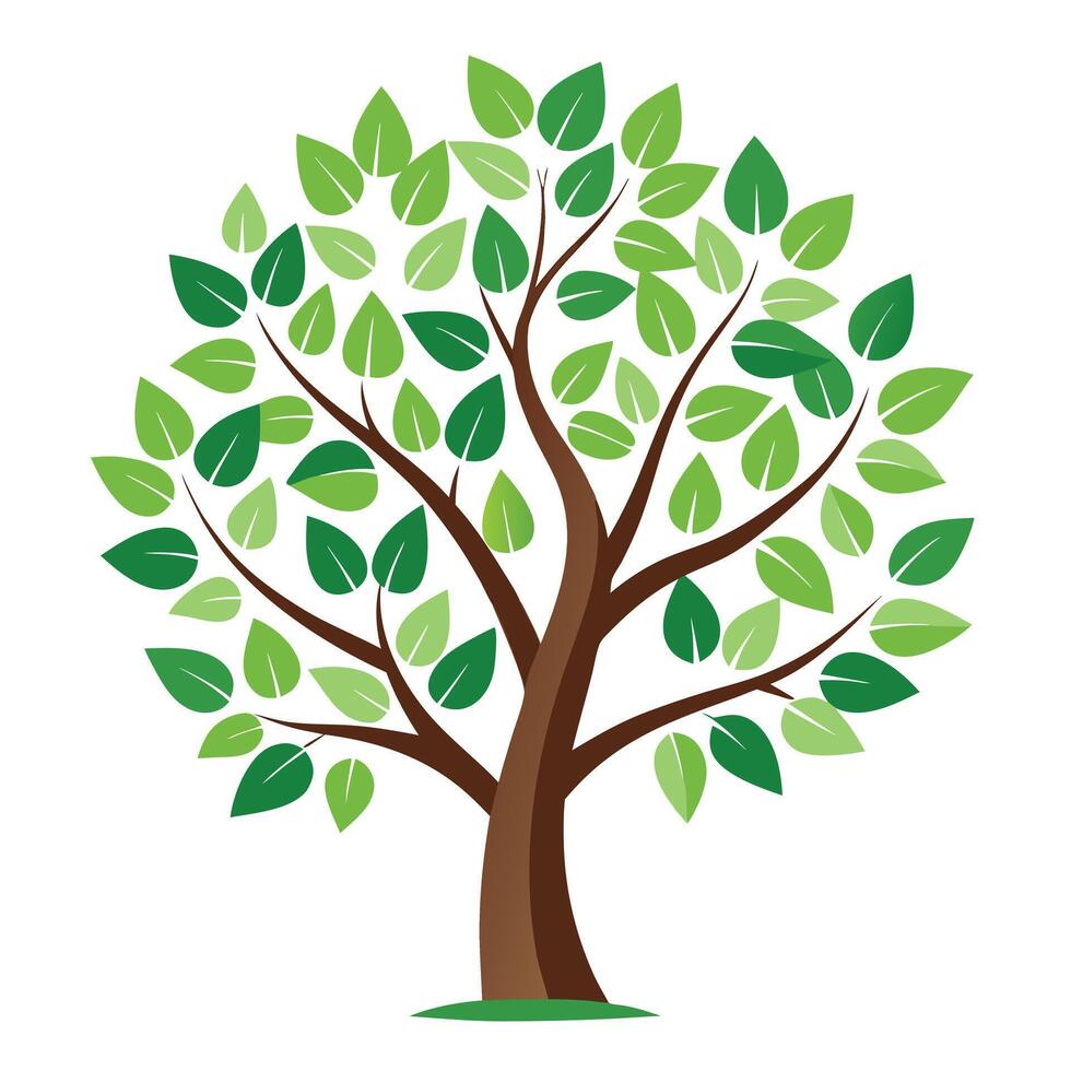 Designed Tree Central Spiral Growth vector