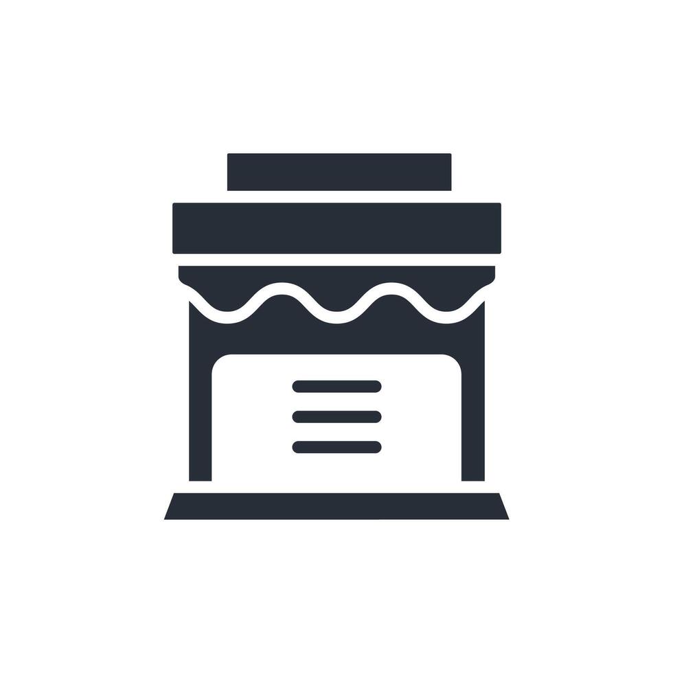 open black icon style vector