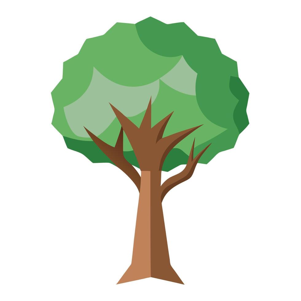 Unique tree illustration with a stylized torn paper texture adding an interesting artistic dimension vector
