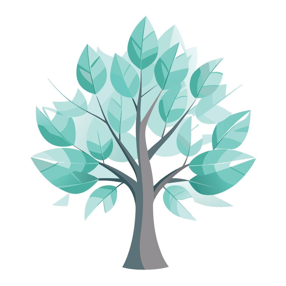 Glass Leaf Tree Transparent Design vector