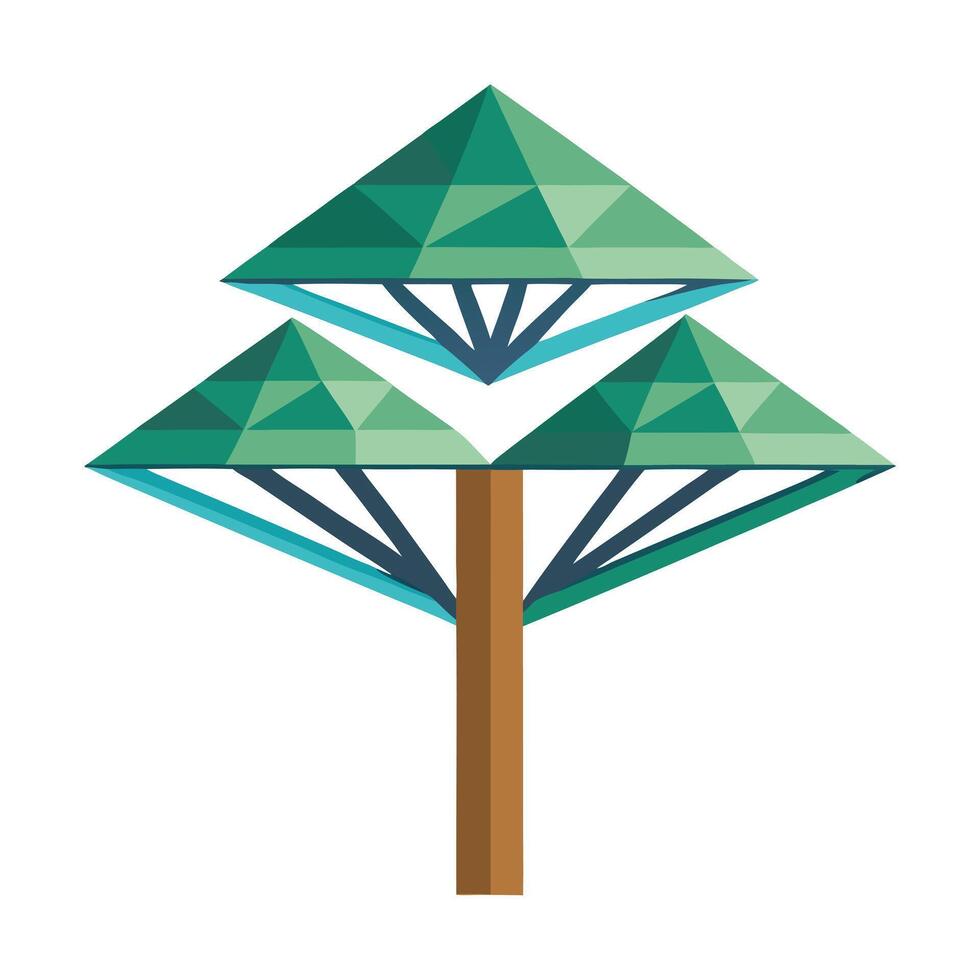 Designed Tree Triangle Based Canopy Structure vector