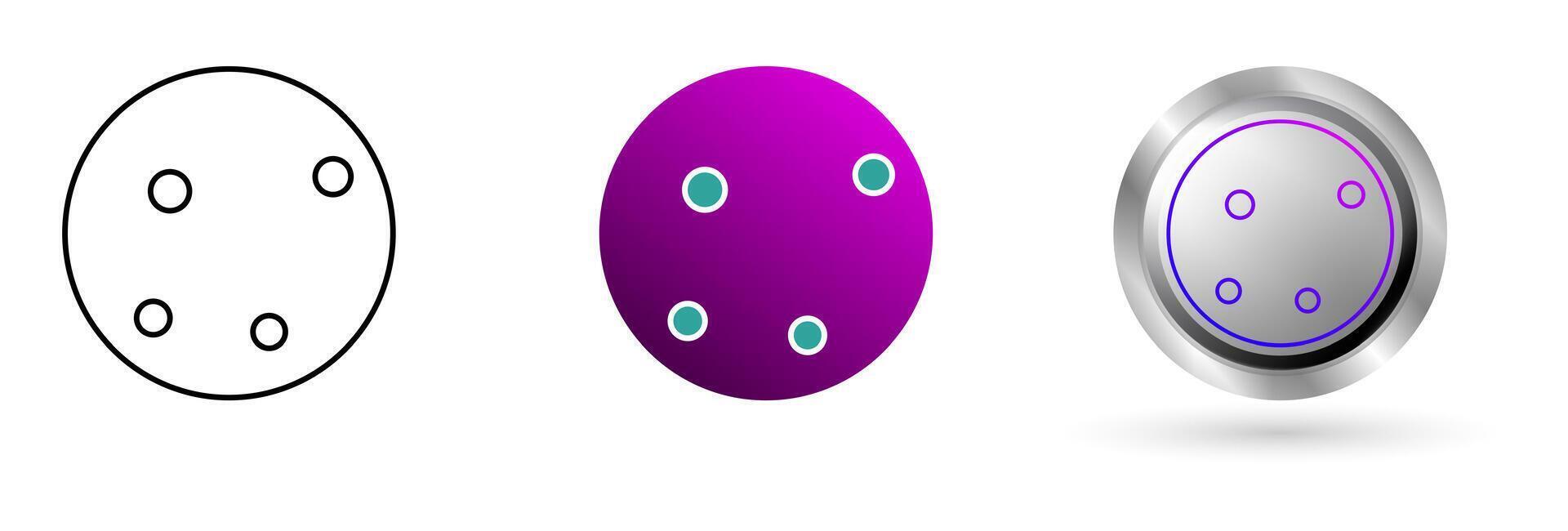 Moon Craters Icon represents space technology innovation, planetary exploration. Ideal for astronomy education, science applications etc. vector