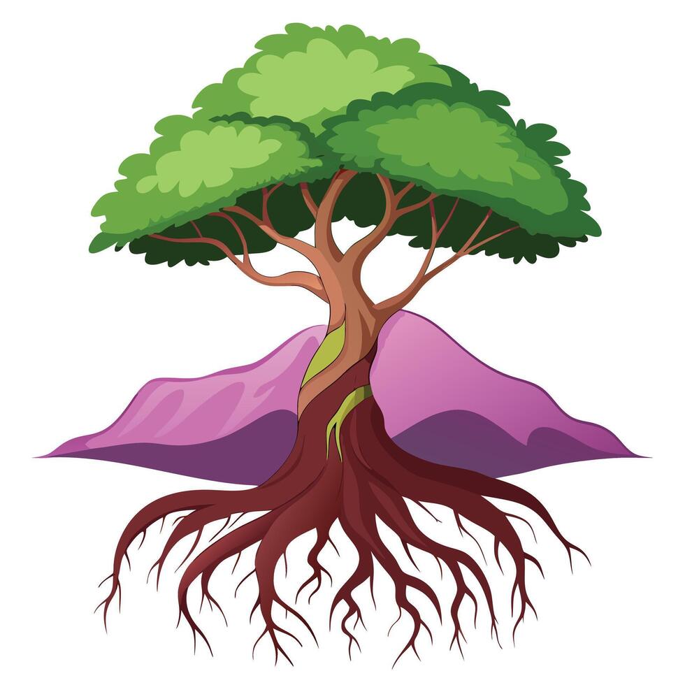 Fantasy Tree Surreal Floating Design vector