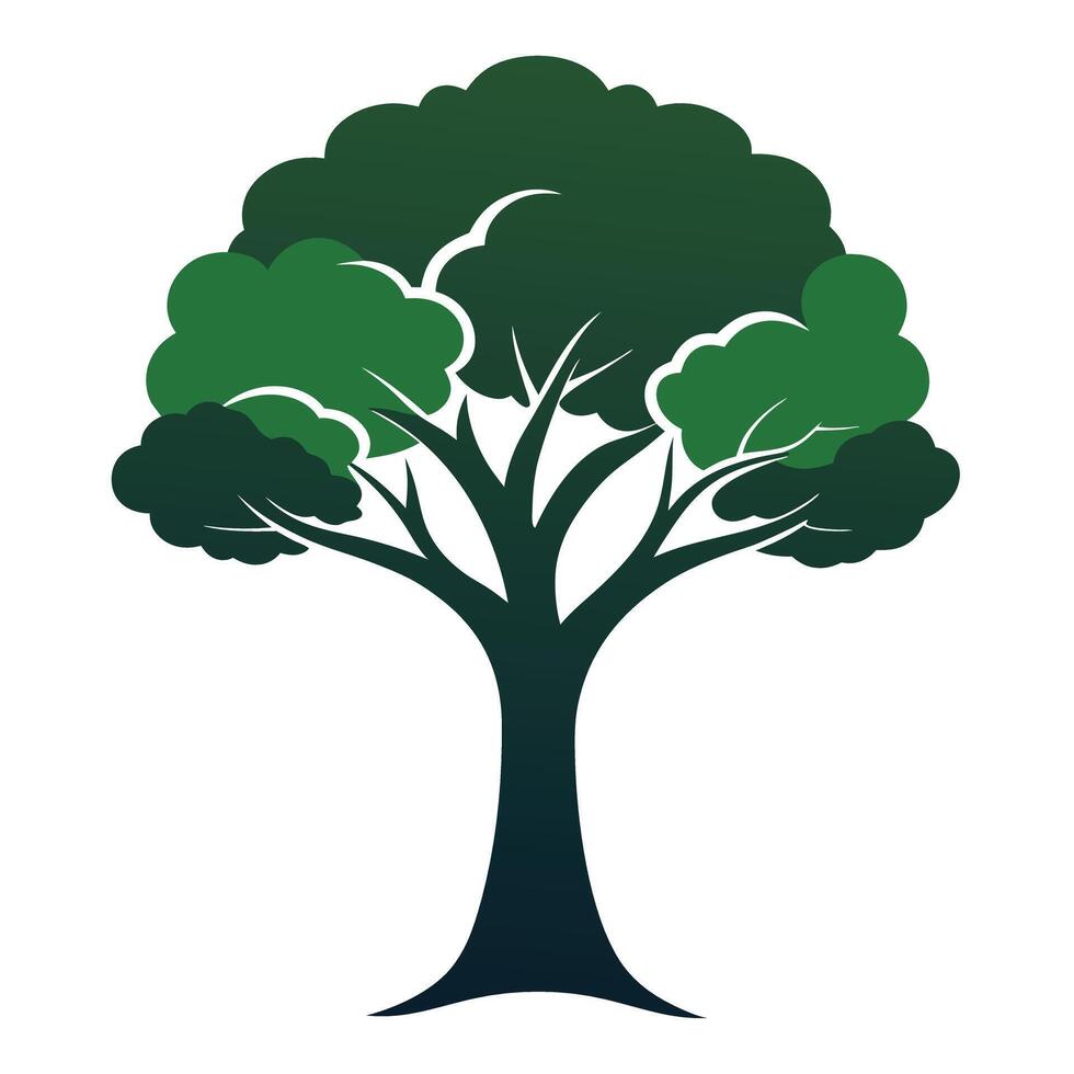 Minimalist Silhouette Tree Clean Design vector