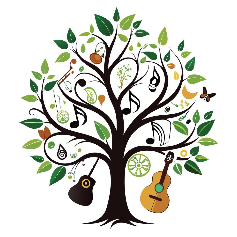 Music Tree Creative Illustration vector