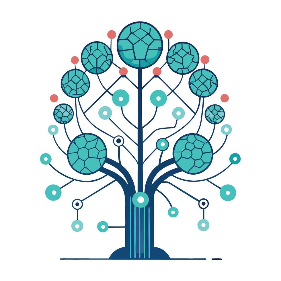 Brain Tree Neural Network Concept vector