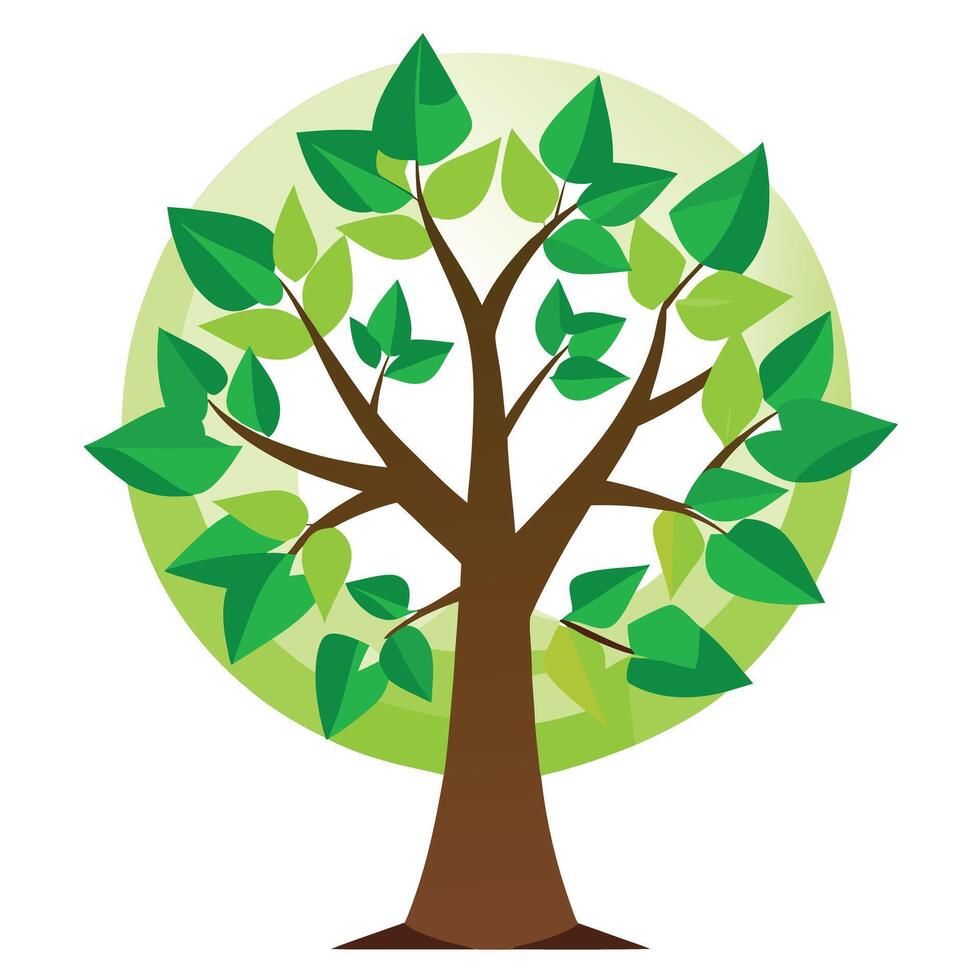 Abstract recycling tree artwork symbolizing a greener future vector
