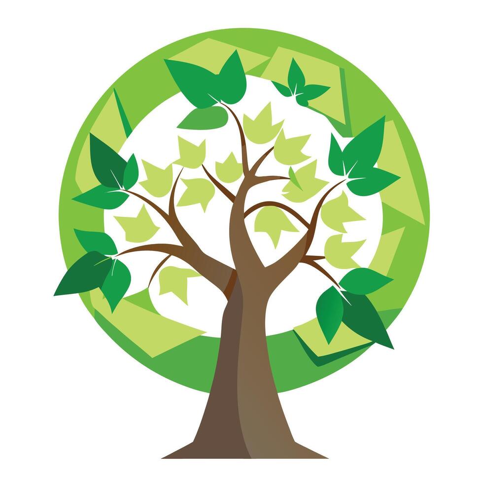 Creative recycling tree illustration for eco awareness and conservation vector