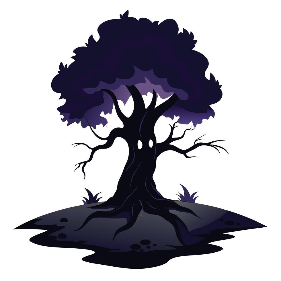 Abstract shadow tree design evoking a sense of intrigue and darkness vector