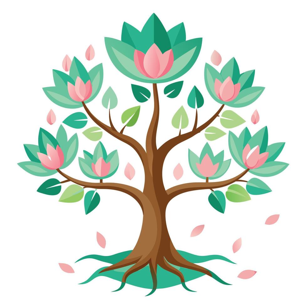 Mindfulness Tree Wellness and Meditation vector
