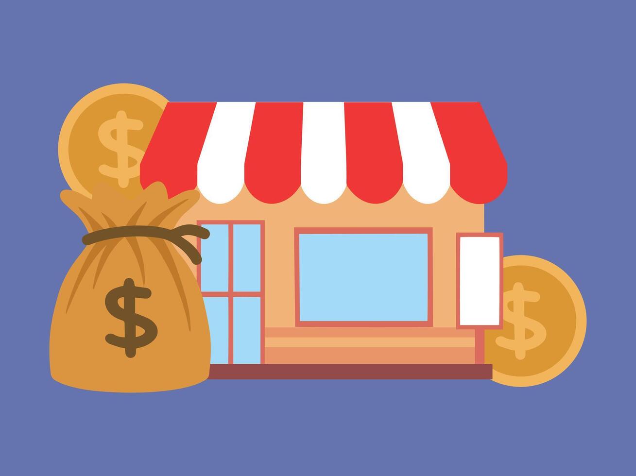Financial Supermarket Business Background vector