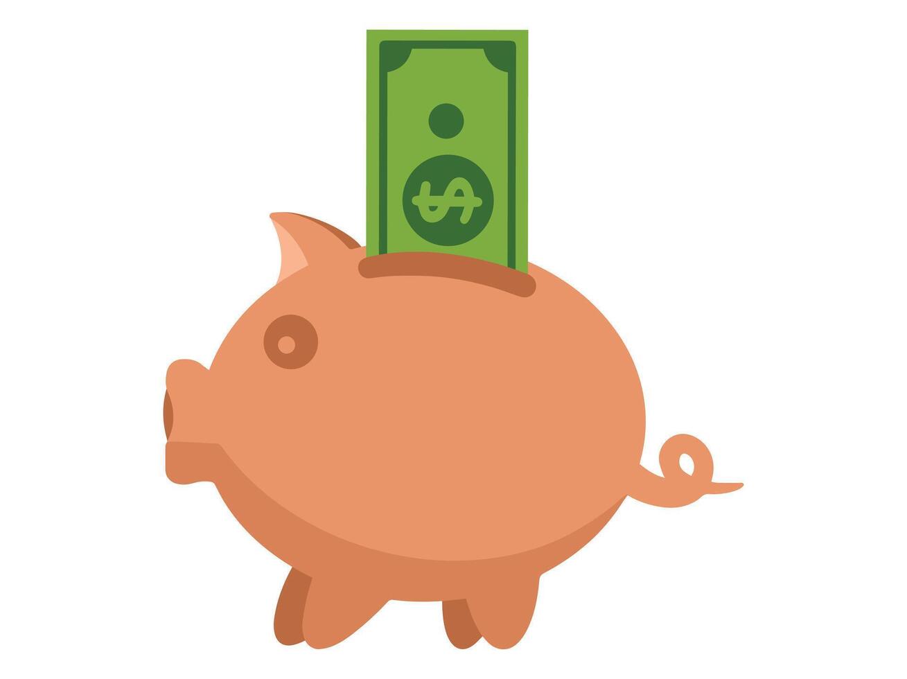 Piggy Bank Saving Money vector