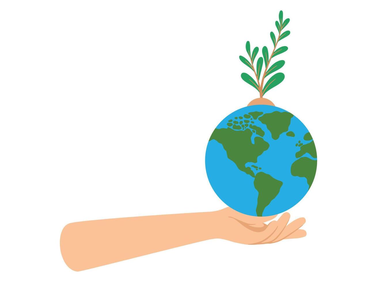 Save Earth Tree Background vector