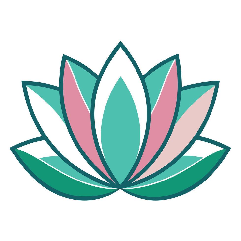 Elegant abstract lotus with delicate vein structures illustration floral vector
