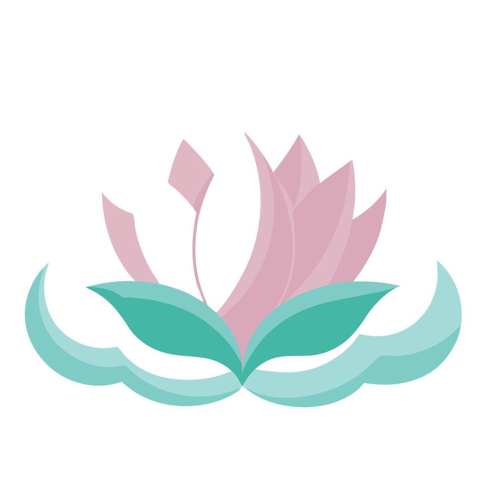Lotus with cloud like petals and soft edges illustration art vector