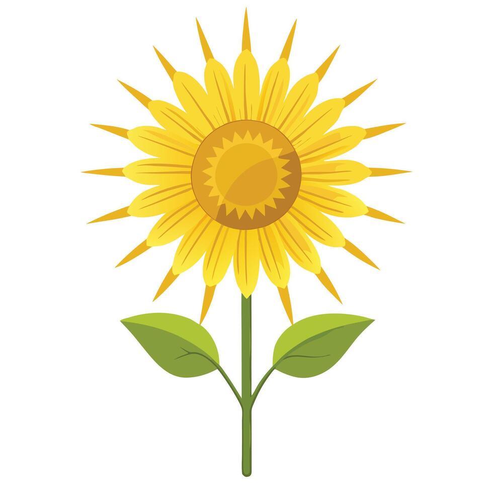 Abstract glimmering sunflower with bright radiating points in illustration vector
