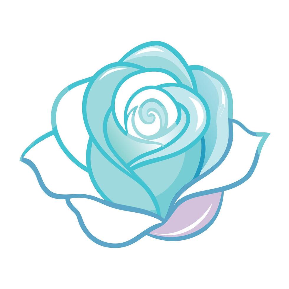Halo bloom rose with soft glow effect illustration delicate floral vector