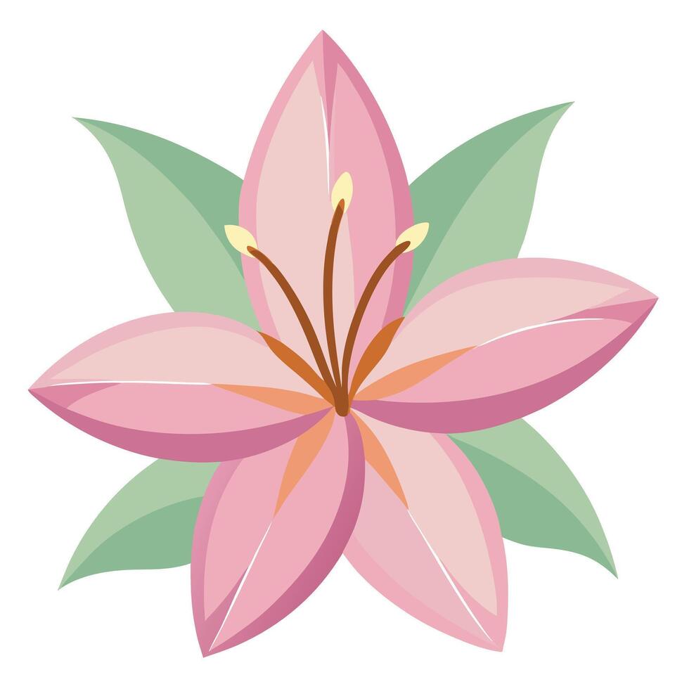 Minimalist negative space lily showcasing its suggested hidden shape in art vector