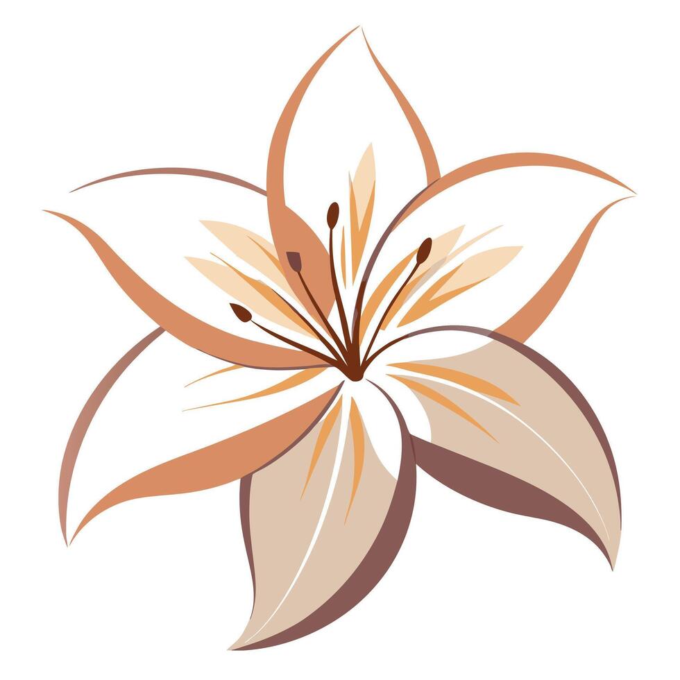 Creative negative space lily with an implied hidden form in illustration vector