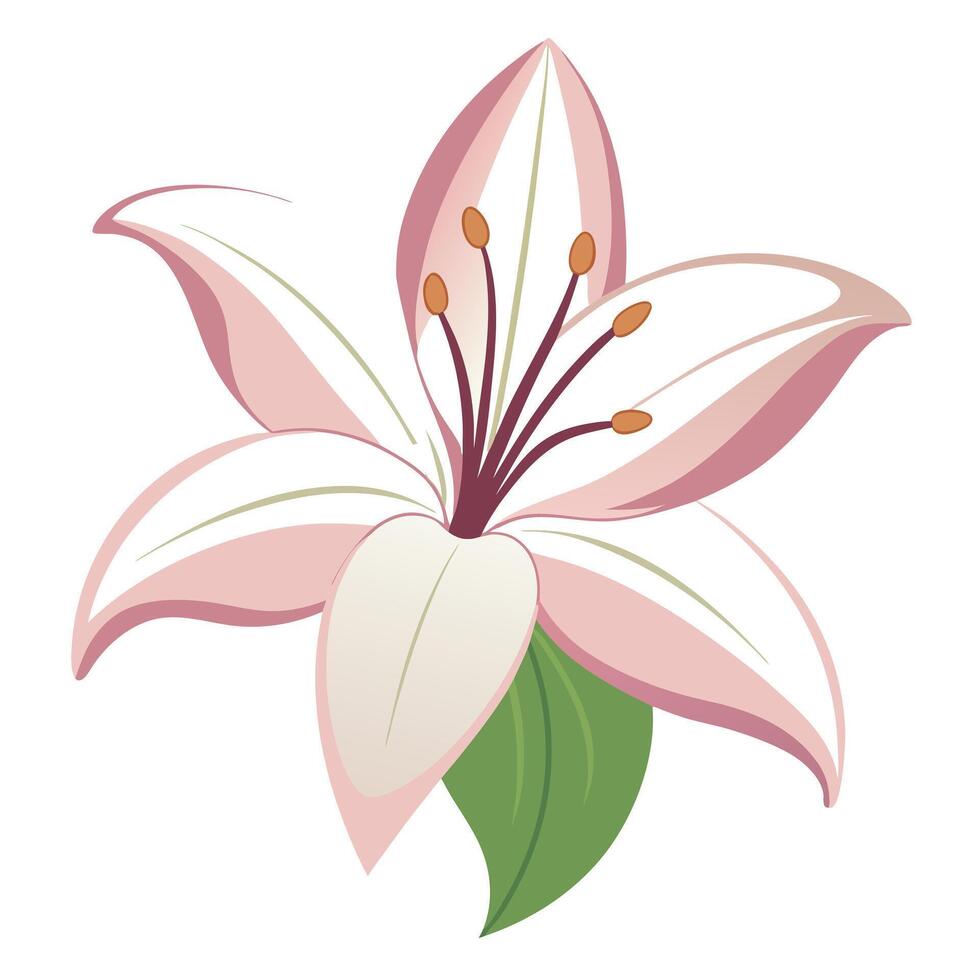Elegant negative space lily featuring its refined hidden beauty in design vector