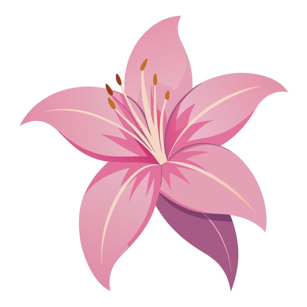 Modern negative space lily showcasing its subtle hidden form in art vector