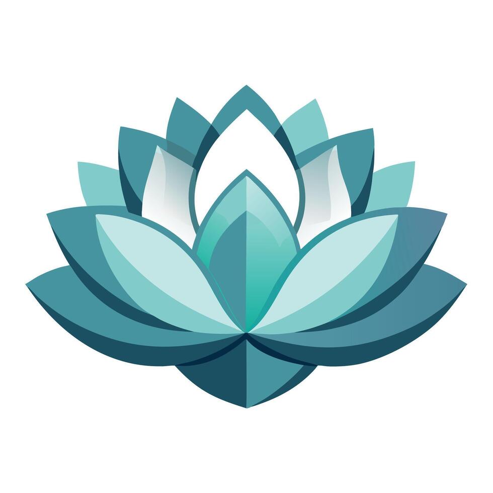 Paper cut lotus with soft layering illustration delicate floral design vector