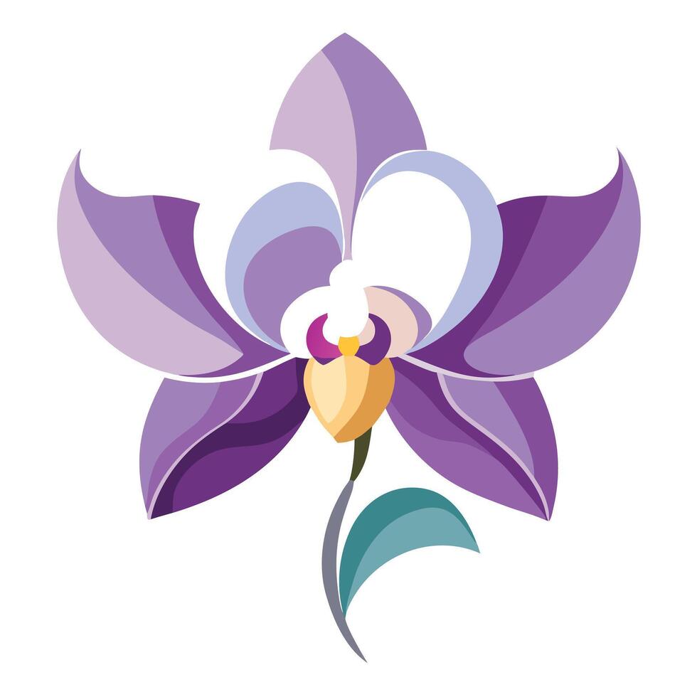 Elegant ripple petal orchid featuring its gentle wavy aesthetic in design vector